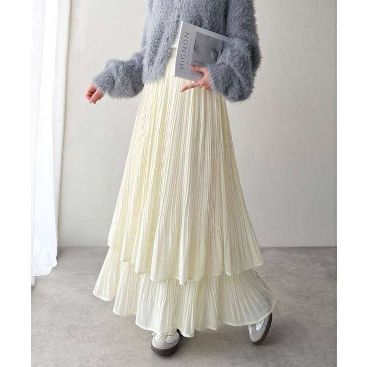 ゆらりシルエットなびく。プリーツシアーティアードスカート | Classical Elf  | 詳細画像1 