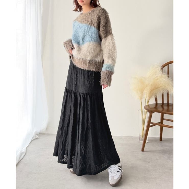 揺れるたびに美しく。上品レディな大人フェミニン。ストレッチレース裾ティアードスカ… | Classical Elf  | 詳細画像16 