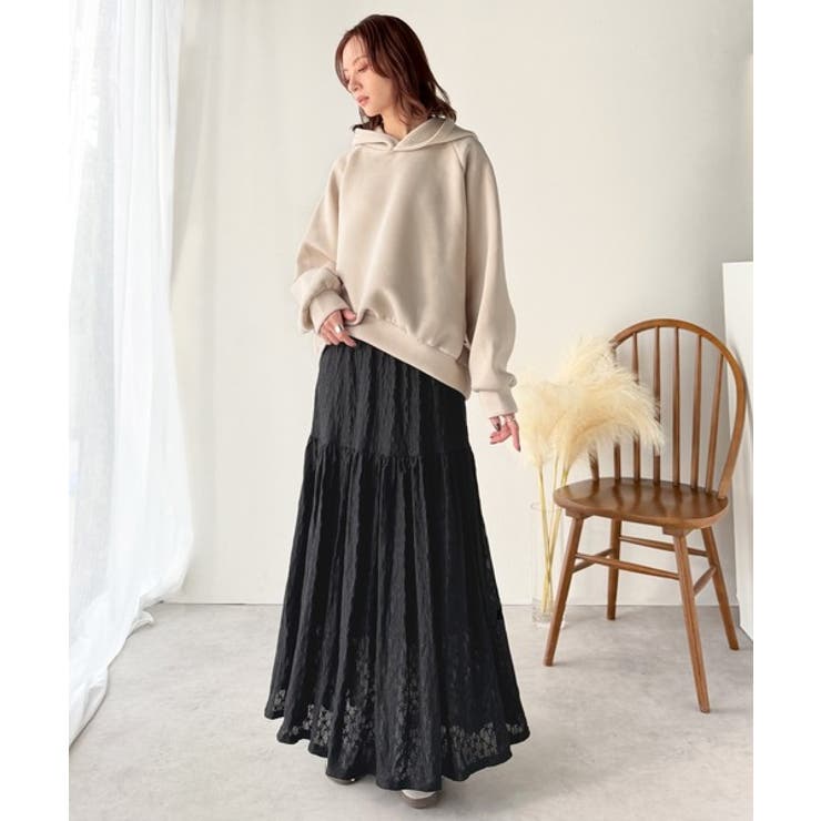 揺れるたびに美しく。上品レディな大人フェミニン。ストレッチレース裾ティアードスカ… | Classical Elf  | 詳細画像19 