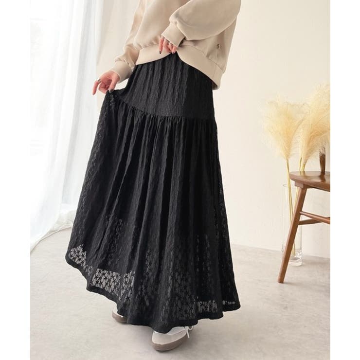 揺れるたびに美しく。上品レディな大人フェミニン。ストレッチレース裾ティアードスカ… | Classical Elf  | 詳細画像21 