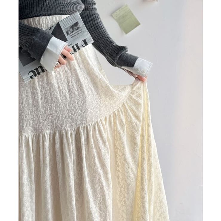 揺れるたびに美しく。上品レディな大人フェミニン。ストレッチレース裾ティアードスカ… | Classical Elf  | 詳細画像23 