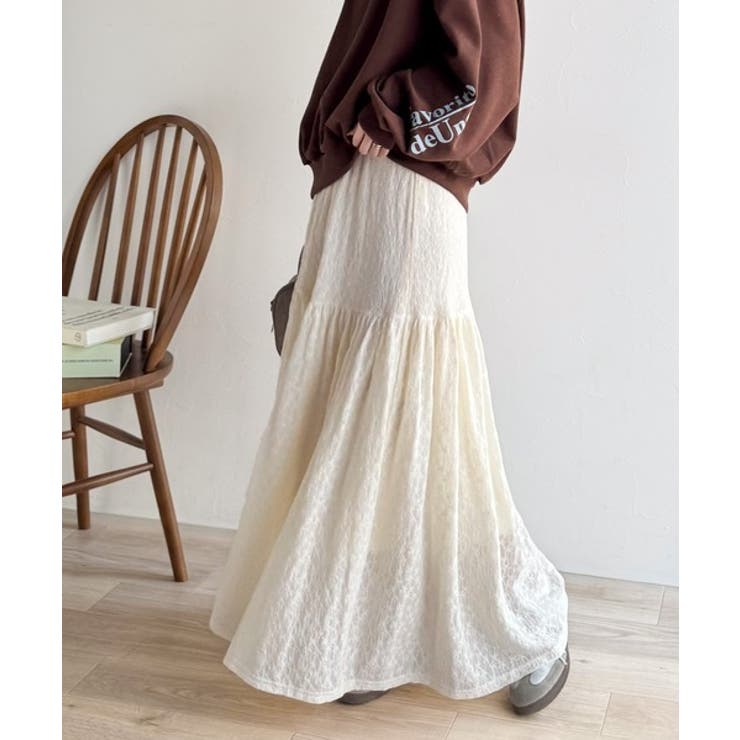 揺れるたびに美しく。上品レディな大人フェミニン。ストレッチレース裾ティアードスカ… | Classical Elf  | 詳細画像7 