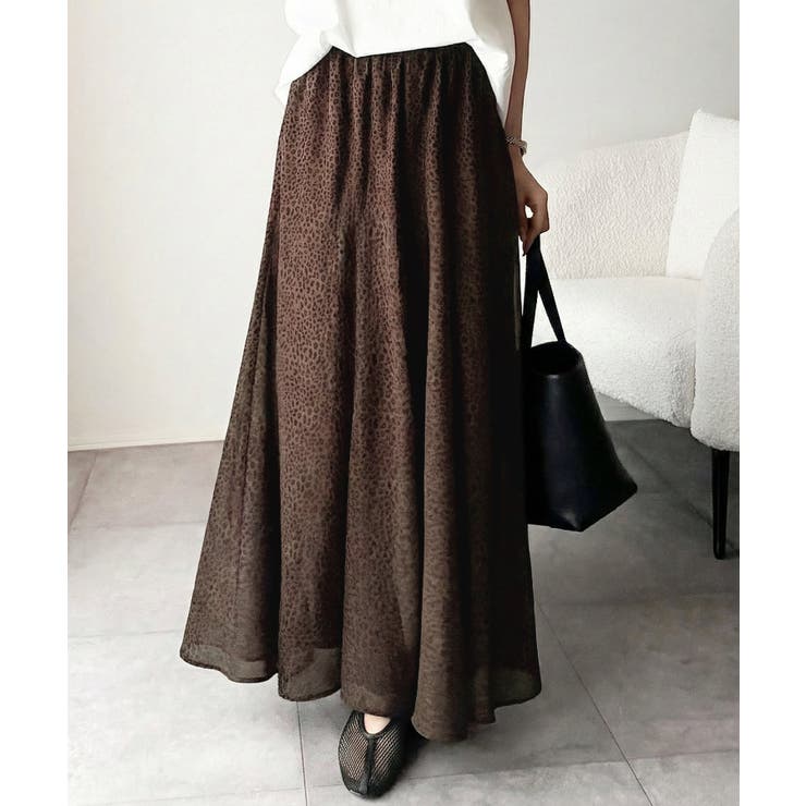 シアーで抜け感◎どんなコーデも軽やかに決まる。アソート柄フレアスカート | Classical Elf  | 詳細画像5 