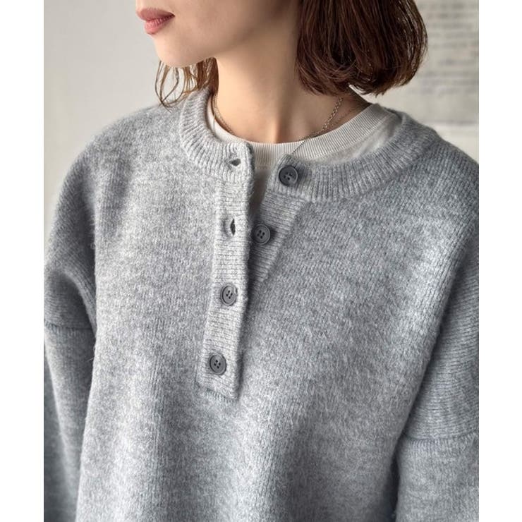 自然な華奢見え。さりげない配色でこなれ感を演出♪ダブルフェイス素材クルーネック配… | Classical Elf  | 詳細画像45 