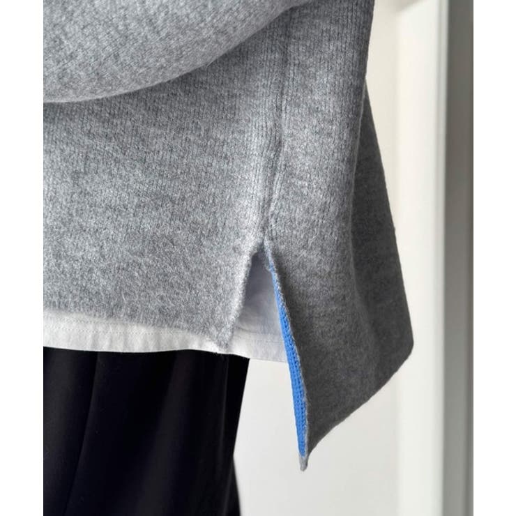 自然な華奢見え。さりげない配色でこなれ感を演出♪ダブルフェイス素材クルーネック配… | Classical Elf  | 詳細画像46 