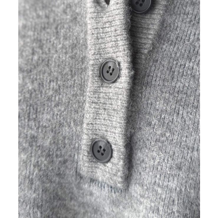 自然な華奢見え。さりげない配色でこなれ感を演出♪ダブルフェイス素材クルーネック配… | Classical Elf  | 詳細画像47 