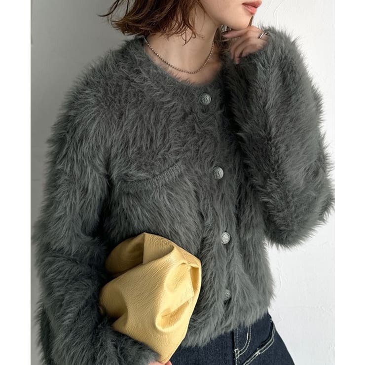 ふわふわ素材がシーズンムードを盛り上げる♪シャギーカーディガン | Classical Elf  | 詳細画像8 