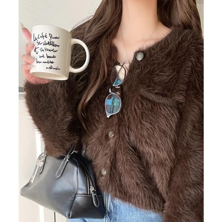 ふわふわ素材がシーズンムードを盛り上げる♪シャギーカーディガン | Classical Elf  | 詳細画像16 