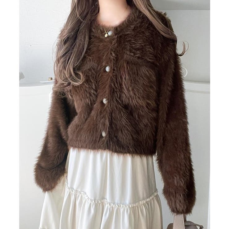 ふわふわ素材がシーズンムードを盛り上げる♪シャギーカーディガン | Classical Elf  | 詳細画像18 