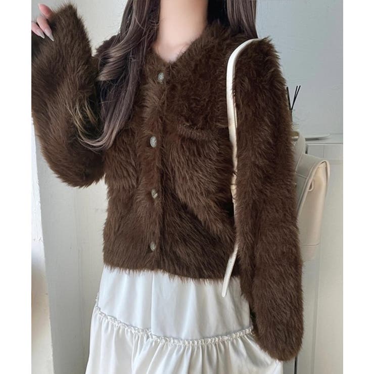 ふわふわ素材がシーズンムードを盛り上げる♪シャギーカーディガン | Classical Elf  | 詳細画像19 