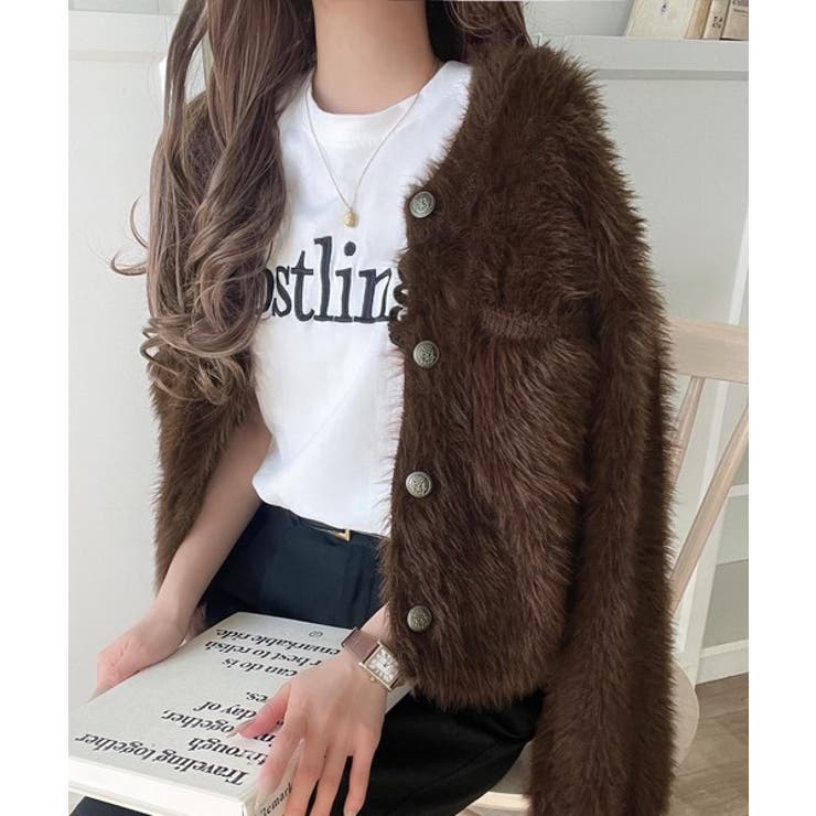 ふわふわ素材がシーズンムードを盛り上げる♪シャギーカーディガン | Classical Elf  | 詳細画像21 