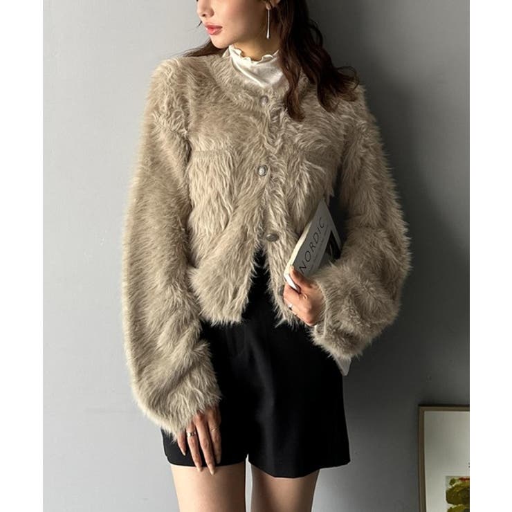 ふわふわ素材がシーズンムードを盛り上げる♪シャギーカーディガン | Classical Elf  | 詳細画像22 