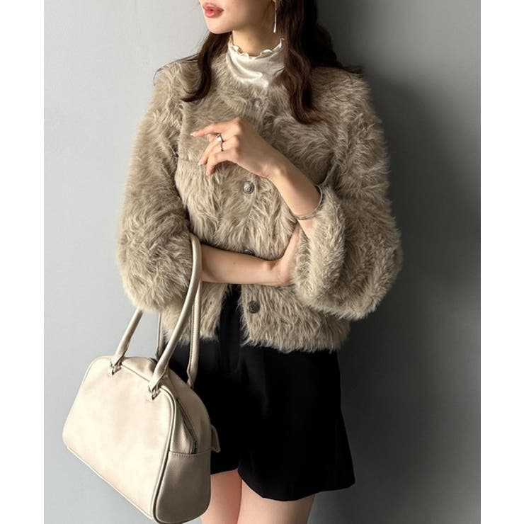 ふわふわ素材がシーズンムードを盛り上げる♪シャギーカーディガン | Classical Elf  | 詳細画像23 