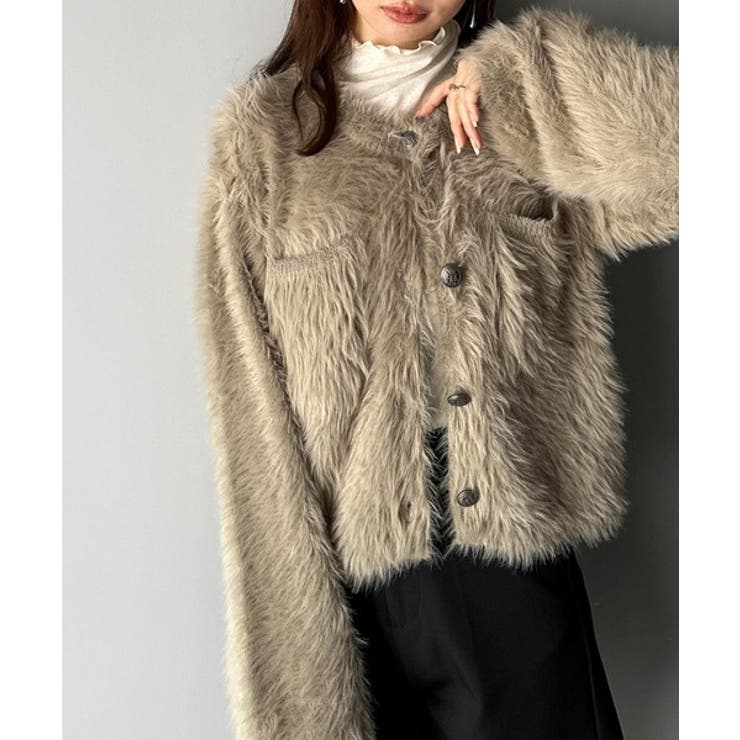 ふわふわ素材がシーズンムードを盛り上げる♪シャギーカーディガン | Classical Elf  | 詳細画像24 