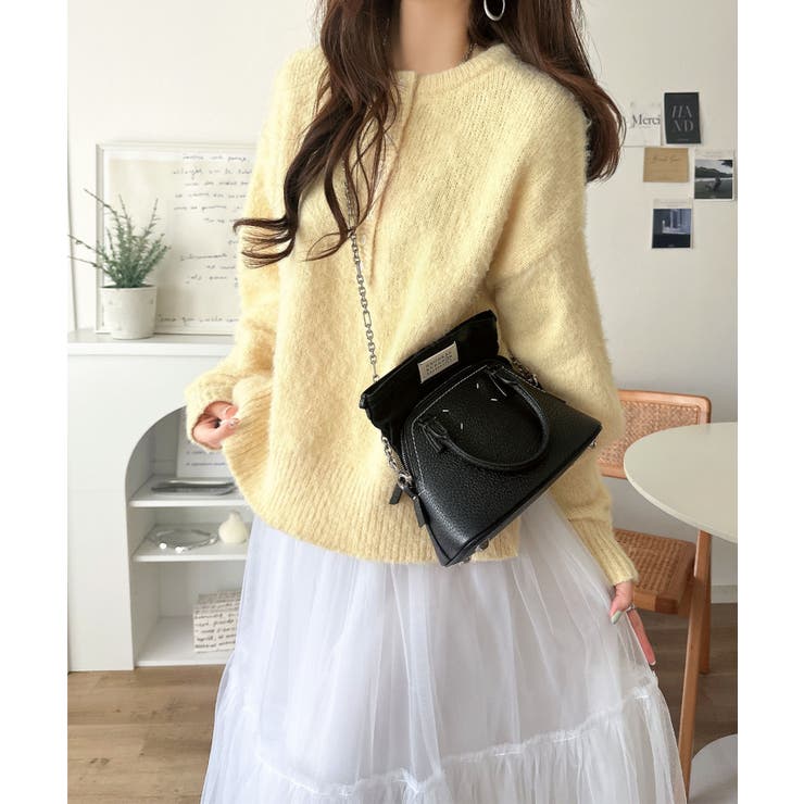 豊富な7色展開！お気に入りの色を見つけよう！ふんわり起毛ヘンリーネックニット | Classical Elf  | 詳細画像43 