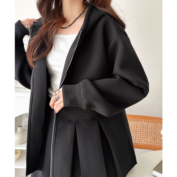 主役級！今日の可愛いを格上げ！ ダブルジップペプラムマシュマロダンボールパーカー | Classical Elf  | 詳細画像8 