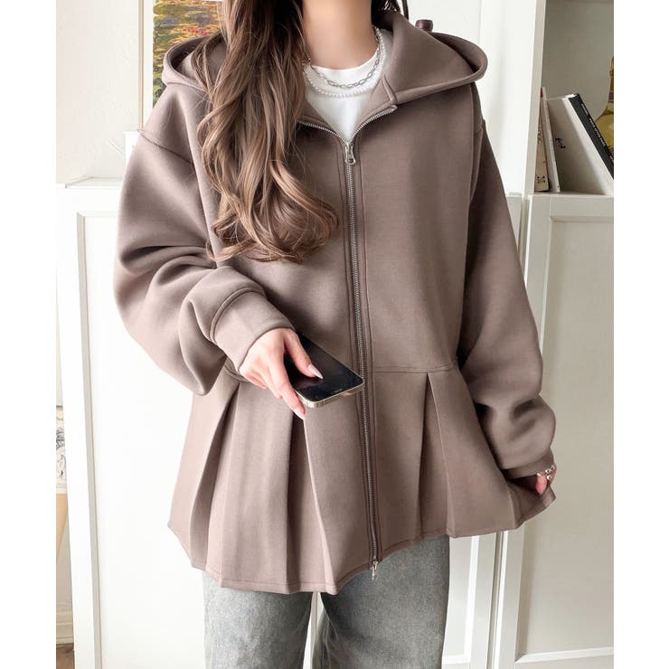 主役級！今日の可愛いを格上げ！ ダブルジップペプラムマシュマロダンボールパーカー | Classical Elf  | 詳細画像15 