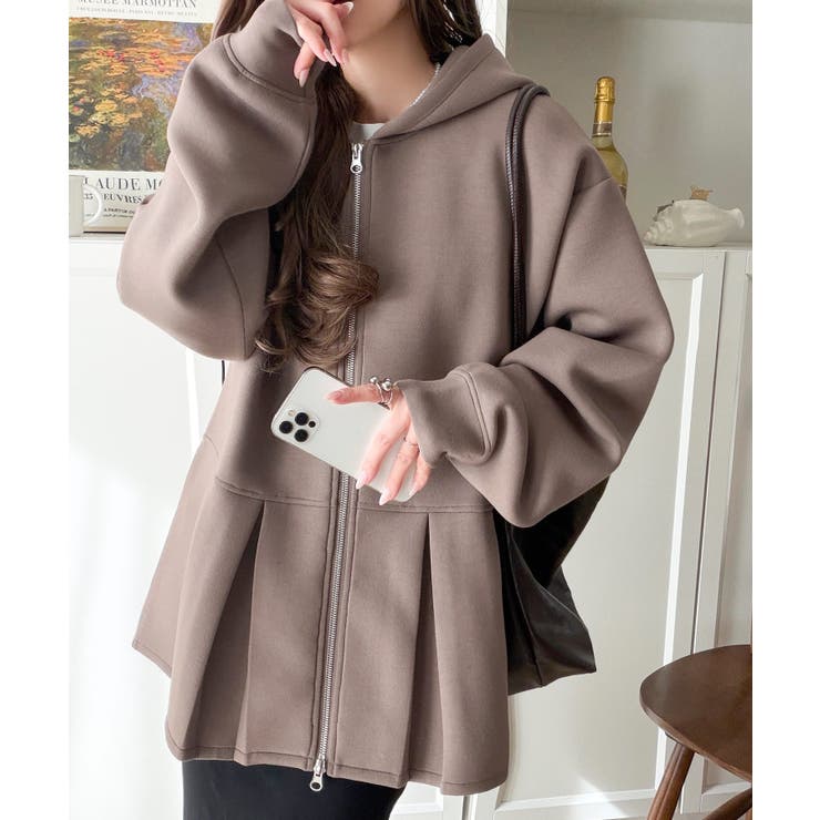 主役級！今日の可愛いを格上げ！ ダブルジップペプラムマシュマロダンボールパーカー | Classical Elf  | 詳細画像16 