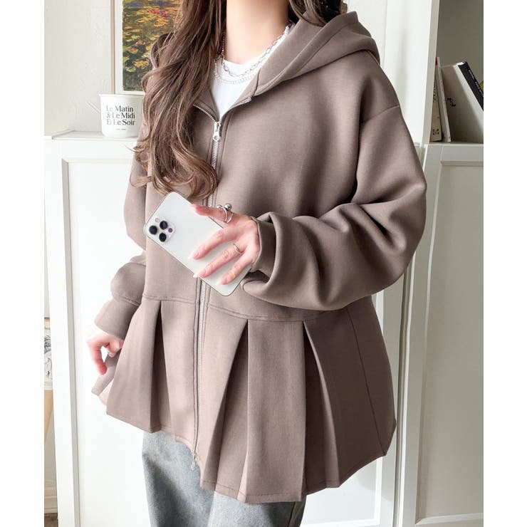 主役級！今日の可愛いを格上げ！ ダブルジップペプラムマシュマロダンボールパーカー | Classical Elf  | 詳細画像19 