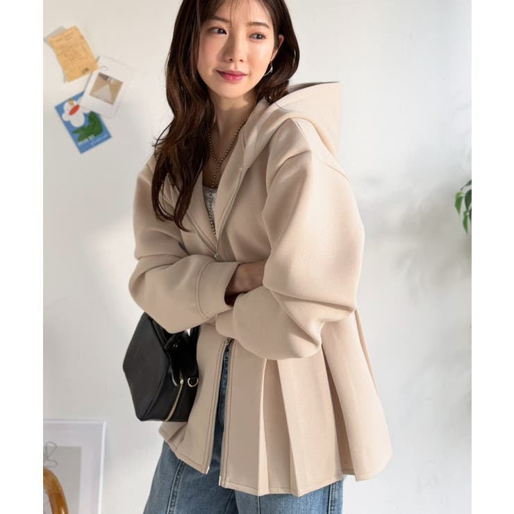 主役級！今日の可愛いを格上げ！ ダブルジップペプラムマシュマロダンボールパーカー | Classical Elf  | 詳細画像20 