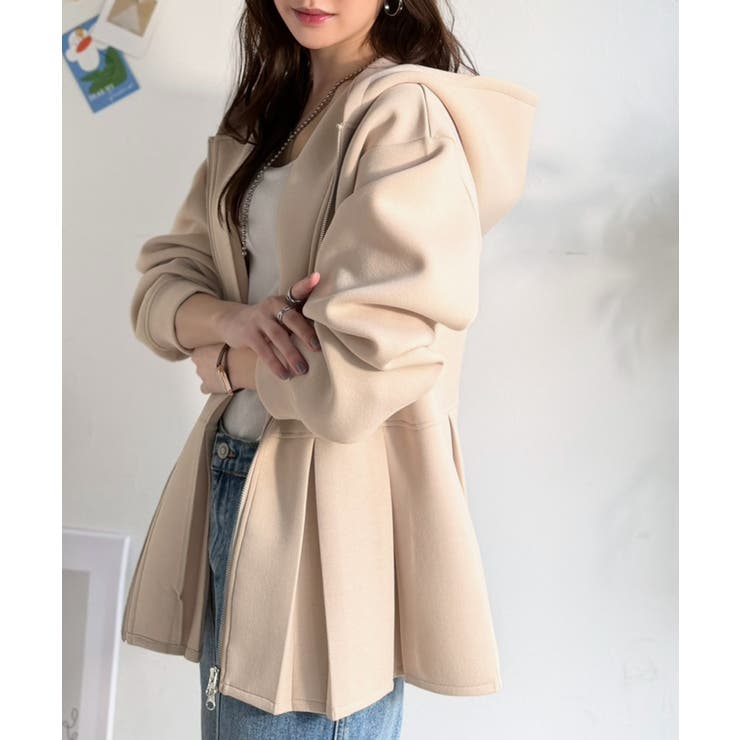 主役級！今日の可愛いを格上げ！ ダブルジップペプラムマシュマロダンボールパーカー | Classical Elf  | 詳細画像21 