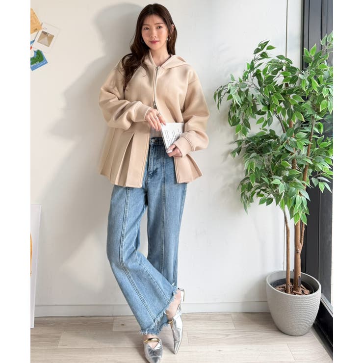 主役級！今日の可愛いを格上げ！ ダブルジップペプラムマシュマロダンボールパーカー | Classical Elf  | 詳細画像25 