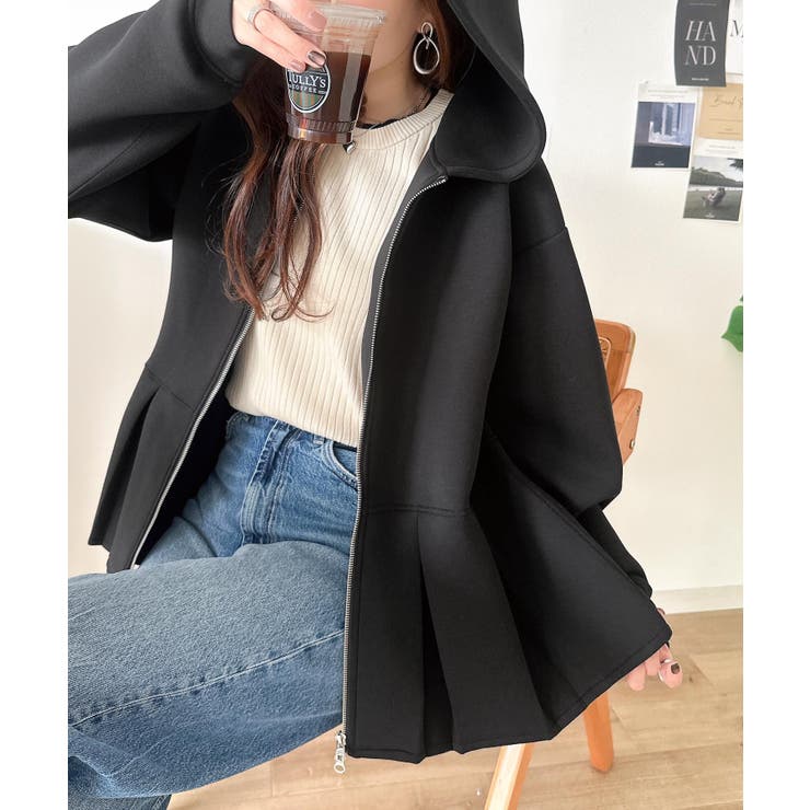 主役級！今日の可愛いを格上げ！ ダブルジップペプラムマシュマロダンボールパーカー | Classical Elf  | 詳細画像5 