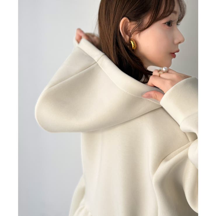 ふんわり包み、裾にドラマを。ビッグフーディーボリュームペプラムポケット付きダンボ… | Classical Elf  | 詳細画像38 