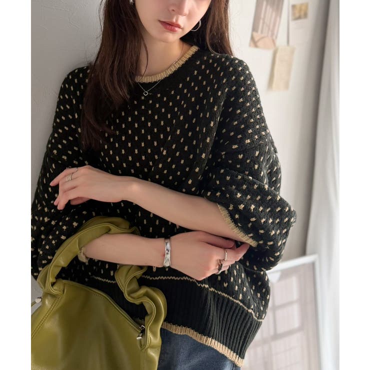 ゆるっと可愛く、ちょっとレトロな存在感。体型カバーも叶う♪ドットライクジャガード… | Classical Elf  | 詳細画像30 