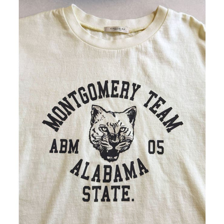 【キッズ】親子リンクコーデ可能◎綿100%カレッジピグメント袖フリルTシャツ | Classical Elf kids | 詳細画像21 