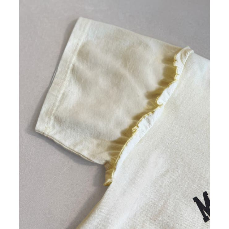 【キッズ】親子リンクコーデ可能◎綿100%カレッジピグメント袖フリルTシャツ | Classical Elf kids | 詳細画像30 