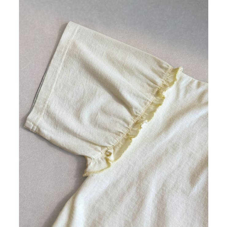 【キッズ】親子リンクコーデ可能◎綿100%カレッジピグメント袖フリルTシャツ | Classical Elf kids | 詳細画像32 