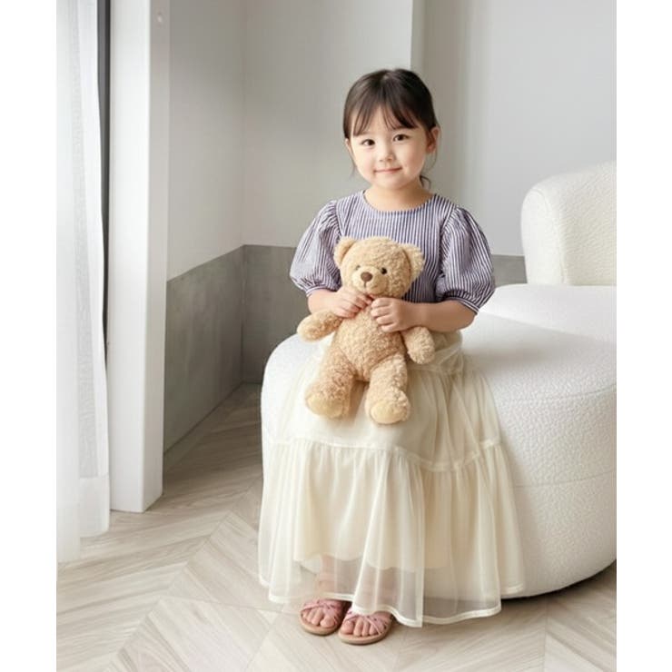 【キッズ】 親子お揃い リンクコーデできちゃう！チュールティアードスカート | Classical Elf kids | 詳細画像9 