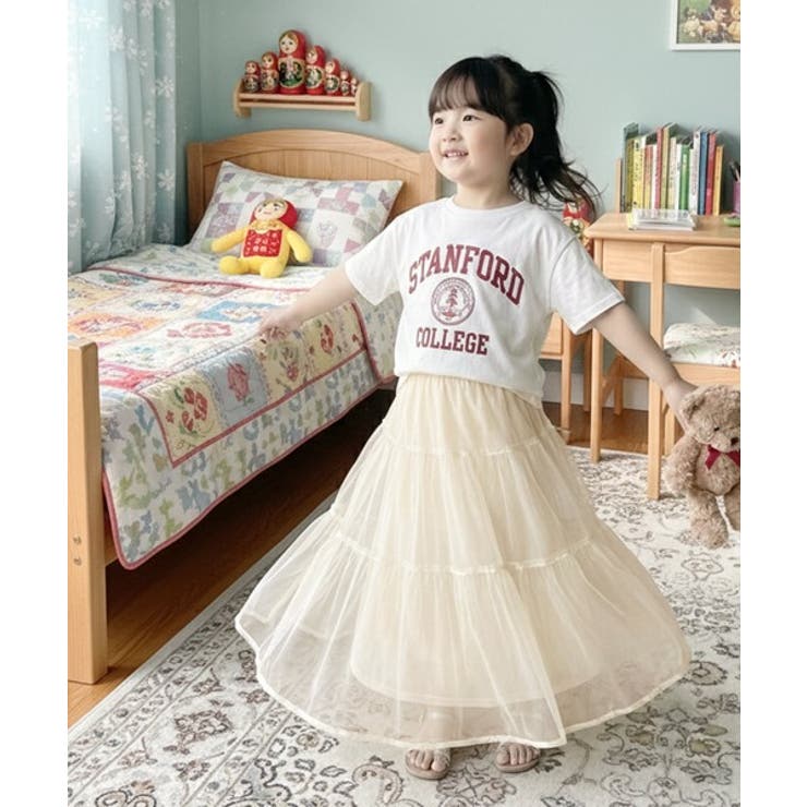 【キッズ】 親子お揃い リンクコーデできちゃう！チュールティアードスカート | Classical Elf kids | 詳細画像11 