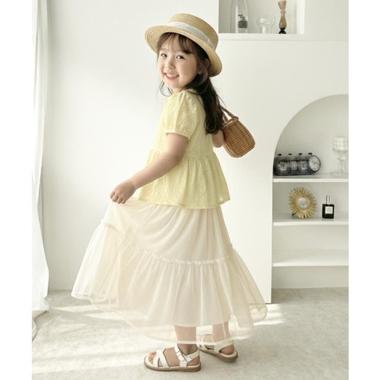 【キッズ】 親子お揃い リンクコーデできちゃう！チュールティアードスカート | Classical Elf kids | 詳細画像6 