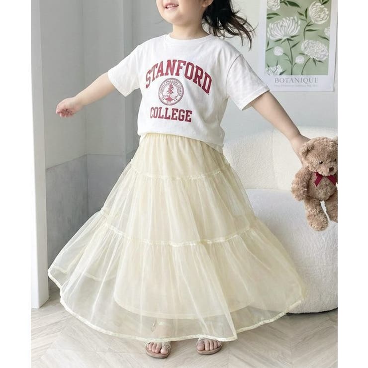 【キッズ】 親子お揃い リンクコーデできちゃう！チュールティアードスカート | Classical Elf kids | 詳細画像7 