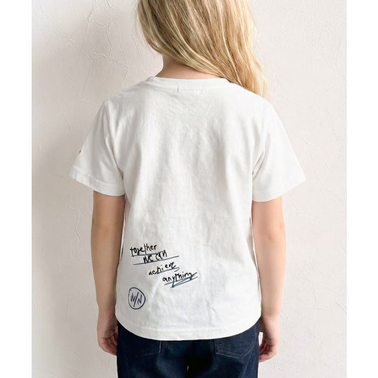 【キッズ】親子リンクコーデも楽しめる！綿100%らくがき風刺繍 無地＆ボーダー柄… | Classical Elf kids | 詳細画像10 