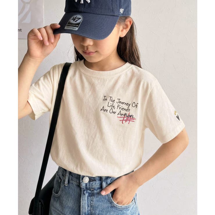 【キッズ】親子リンクコーデも楽しめる！綿100%らくがき風刺繍 無地＆ボーダー柄… | Classical Elf kids | 詳細画像12 