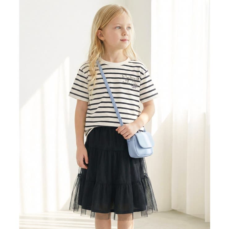 【キッズ】親子リンクコーデも楽しめる！綿100%らくがき風刺繍 無地＆ボーダー柄… | Classical Elf kids | 詳細画像25 