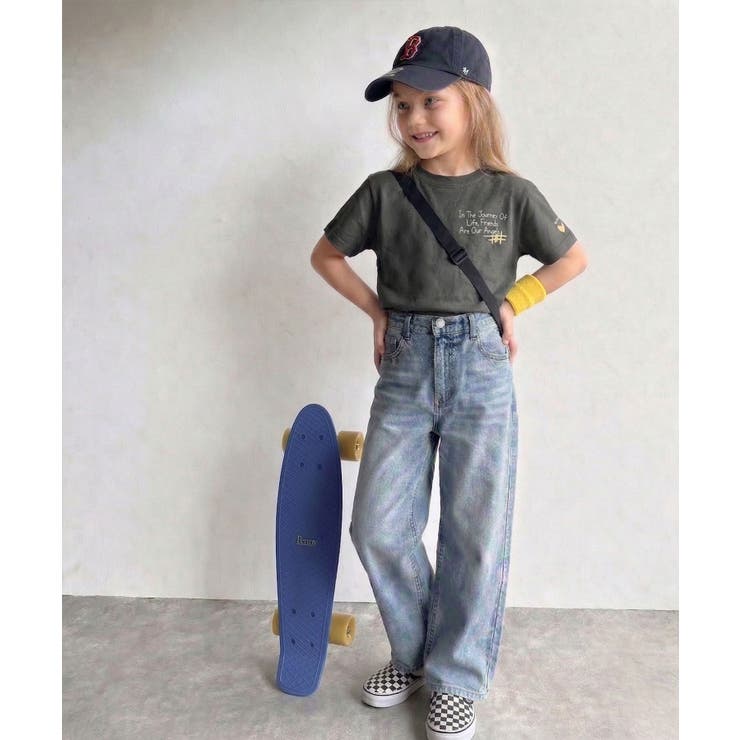 【キッズ】親子リンクコーデも楽しめる！綿100%らくがき風刺繍 無地＆ボーダー柄… | Classical Elf kids | 詳細画像30 