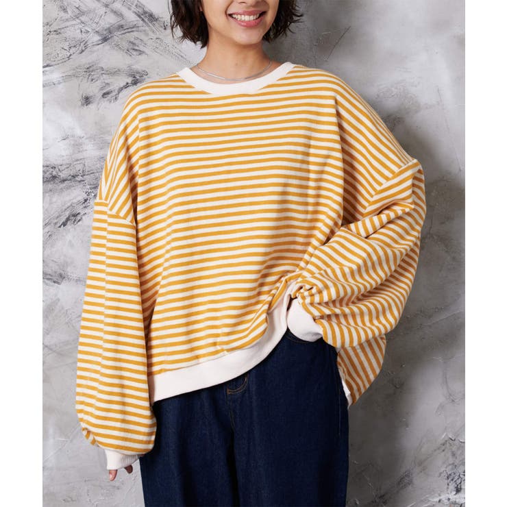 ゆったりビッグシルエットボーダー長袖オーバーサイズトレーナー スウェット ニット 品番 Wz Classical Elf クラシカルエルフ のレディースファッション通販 Shoplist ショップリスト