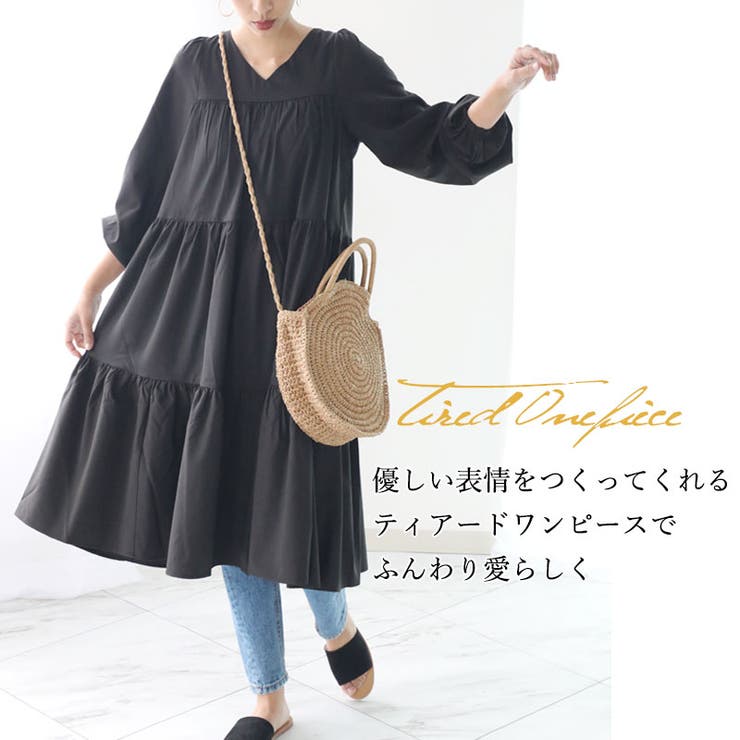 ゆったり可愛いティアードワンピース 3段ギャザーのフレアワンピース ワンピ 品番 Wz Classical Elf クラシカルエルフ のレディースファッション通販 Shoplist ショップリスト