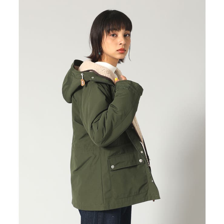 ボアライナーマウンテンパーカー 3WAY オリーブ grove（グローブ） ブルゾン アウター 「名品アウター/3WAY・はっ水