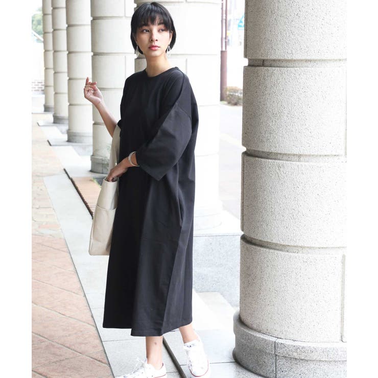 ゆったりロング丈スウェットワンピース 8分袖 八分袖 品番 Wz Classical Elf クラシカルエルフ のレディースファッション通販 Shoplist ショップリスト