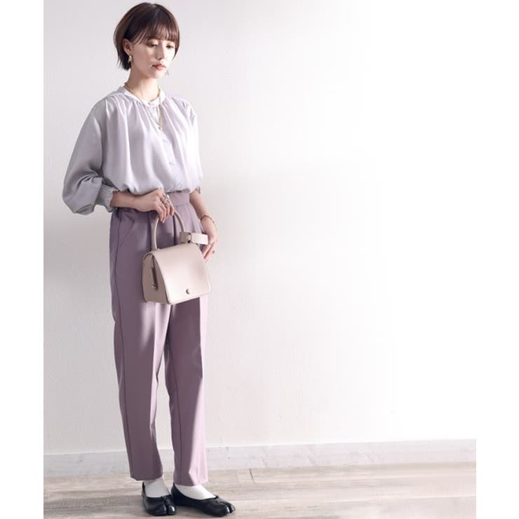 てろんとしなやか。ギャザー袖バンドカラーシャツ | Classical Elf  | 詳細画像5 