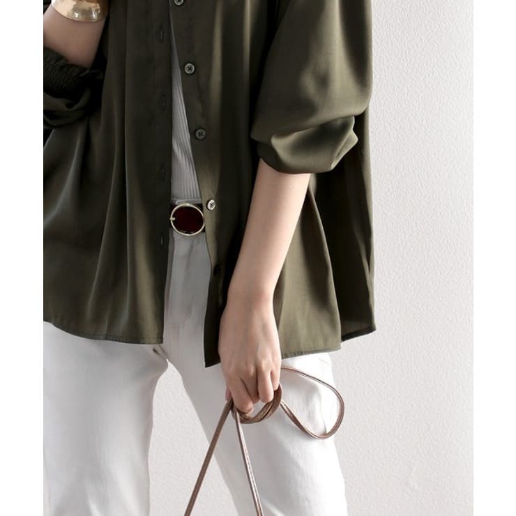 てろんとしなやか。ギャザー袖バンドカラーシャツ | Classical Elf  | 詳細画像24 