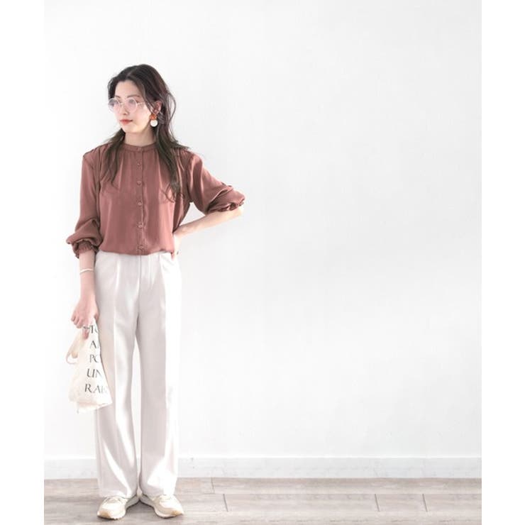 てろんとしなやか。ギャザー袖バンドカラーシャツ | Classical Elf  | 詳細画像31 