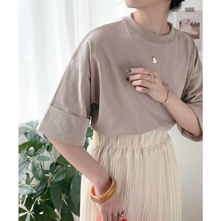 ゆるっとカジュアル。ミドル丈無地クルーネックビッグTシャツ | Classical Elf  | 詳細画像11 