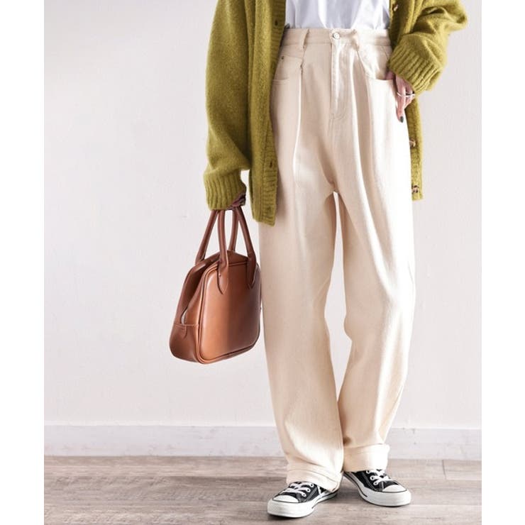 深めのタックが印象的なウエストタックハイウエストデニム＆チノセミワイドパンツ≪S… | Classical Elf  | 詳細画像16 