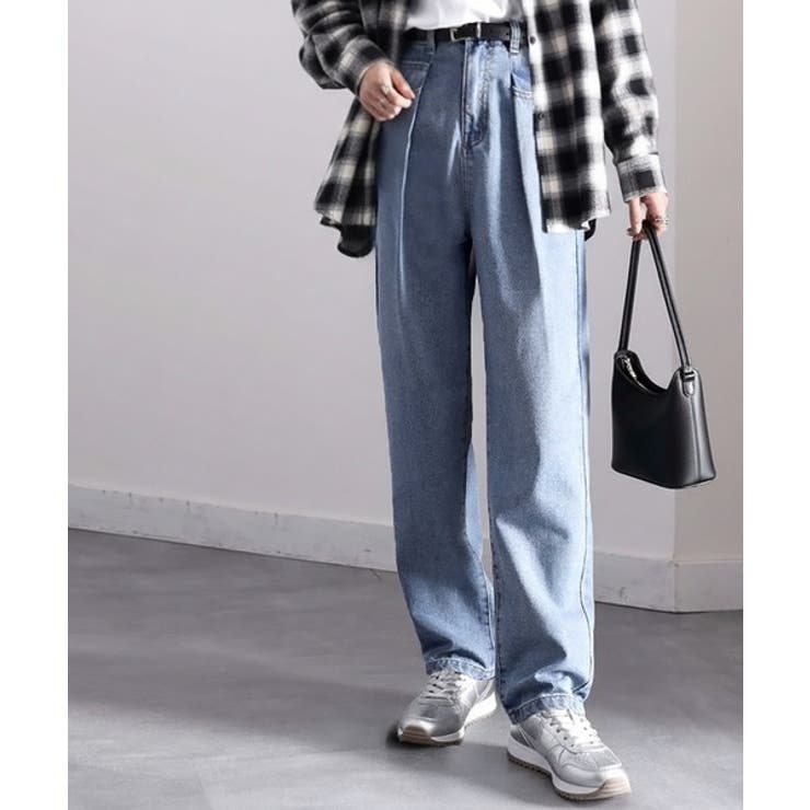 深めのタックが印象的なウエストタックハイウエストデニム＆チノセミワイドパンツ≪S… | Classical Elf  | 詳細画像29 